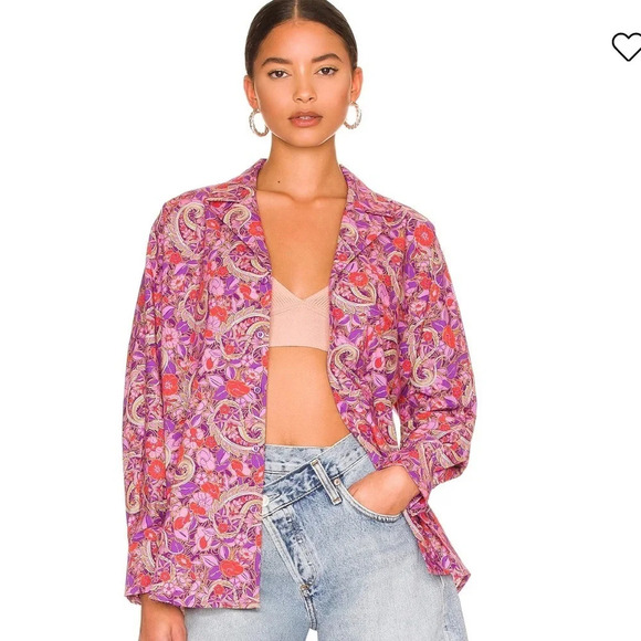 Tell Your Friends / Revolve NWT Basilica Paisley Blouse Size M - Picture 11 of 14